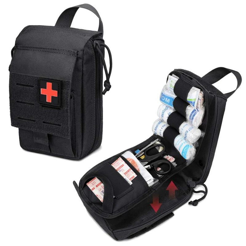 Tactical Molle First Aid Kit Medical Bag Emergency Camping EDC Pouch Survival Tool Pack Tourniquet Pouch for Outdoor
