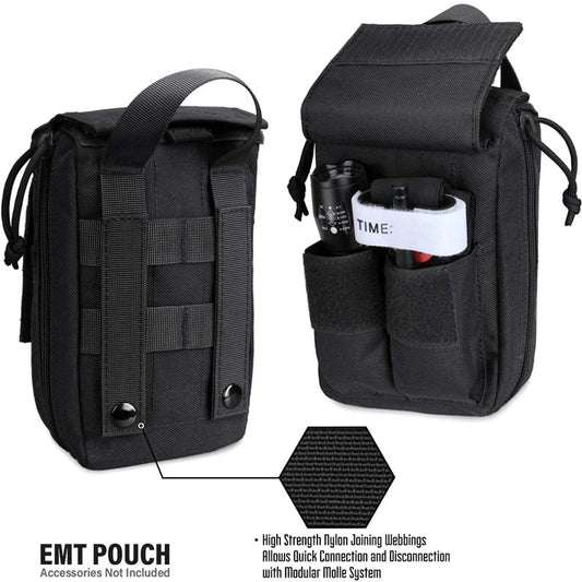 Tactical Molle First Aid Kit Medical Bag Emergency Camping EDC Pouch Survival Tool Pack Tourniquet Pouch for Outdoor